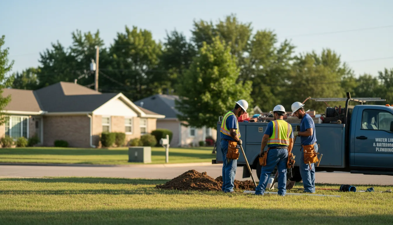 Residential water line and bathroom plumbing service in Sebastopol, MS